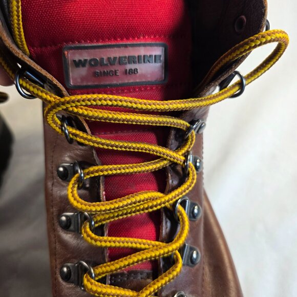 Wolverine Work Boots Leather Men’s Size 10 Vibram Sole Non-steel Toed main image 6